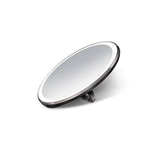 Kišeninis makiažo veidrodis, su jutikliu, 10,4 cm, "Compact", Black - simplehuman