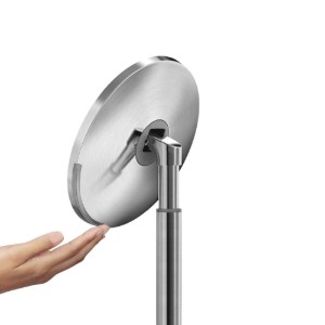 Specchio per il trucco con controllo della luminosità, 20 cm, Brushed - simplehuman