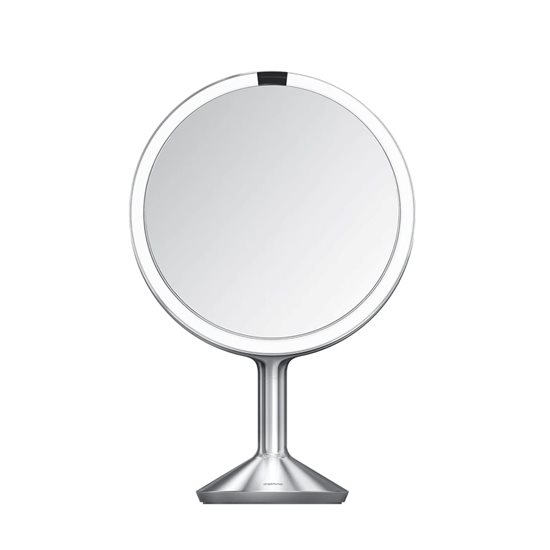 Scáthán makeup, le braiteoir, 28.7 cm, "Trio Max", Brushed - simplehuman