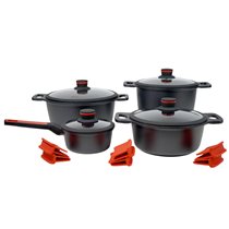 Cookware set, 8 pieces, aluminium, Noble range - Zokura
