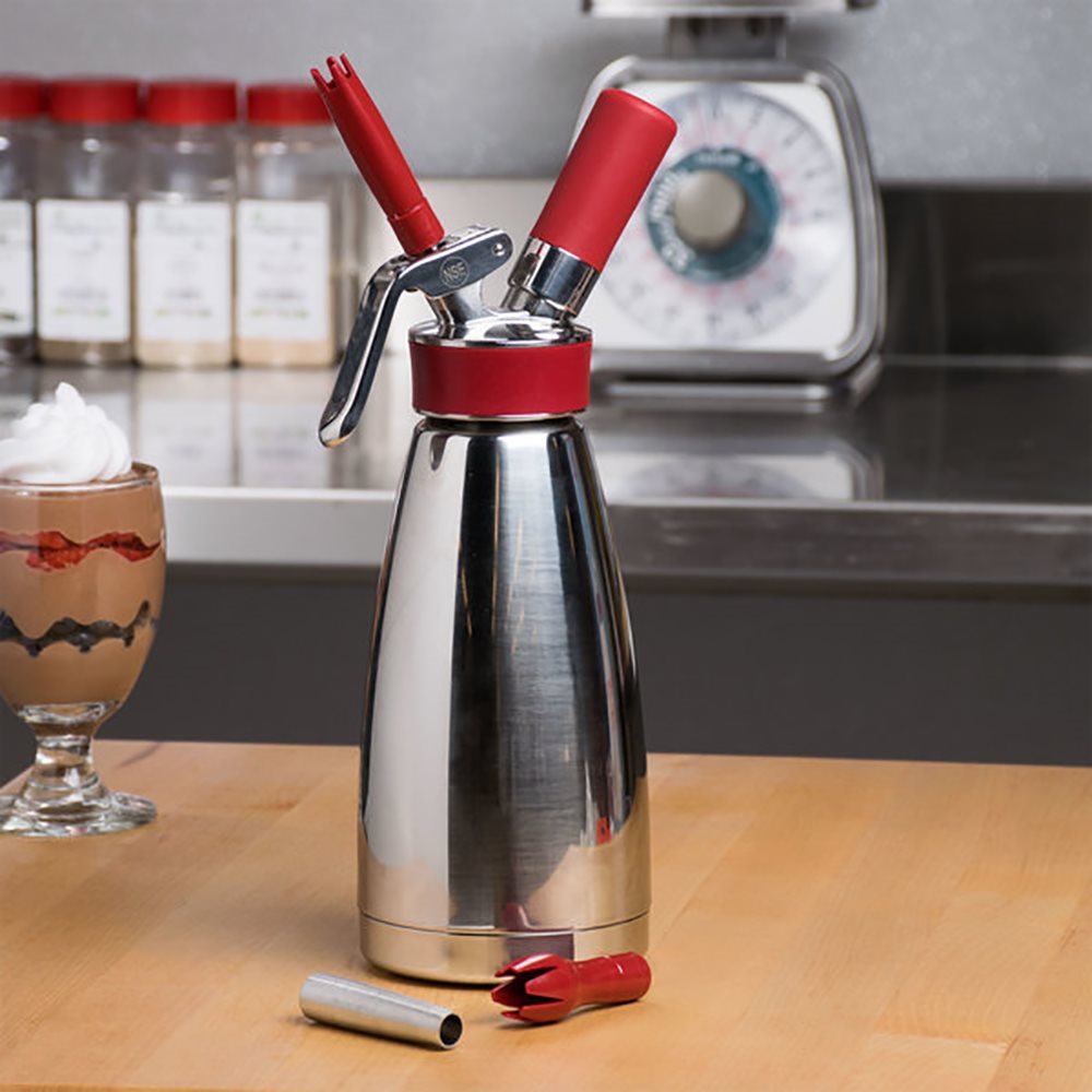 ISI Thermo Whip 0,5 Litre – Siphon Isolant En Inox Pour Chantilly, Mousses, Sauces Chaudes/froides