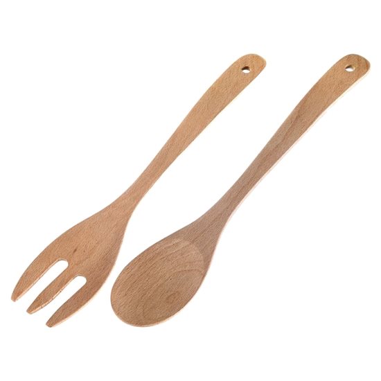 Set of 2 salad cutlery, beech wood, 30cm - Westmark