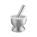 Mortaio e pestello in acciaio inox con coperchio, 10 cm - Westmark