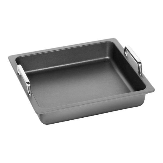 Bratform aus Aluminium mit Griffen, 35,5 x 32 cm, GN 2/3 – AMT Gastroguss