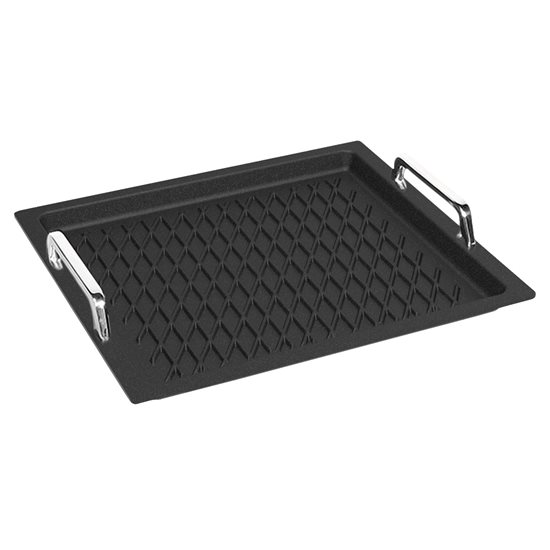 Grill tray, aluminum, with handles, 37 x 33 cm, GN 2/3 - AMT Gastroguss