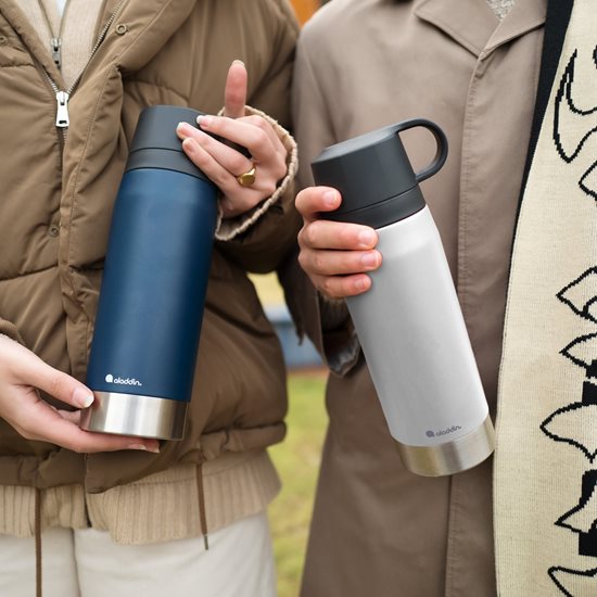 Stainless steel thermoinsulating bottle, 1.1 L, "CityPark Thermavac", Sage Green - Aladdin