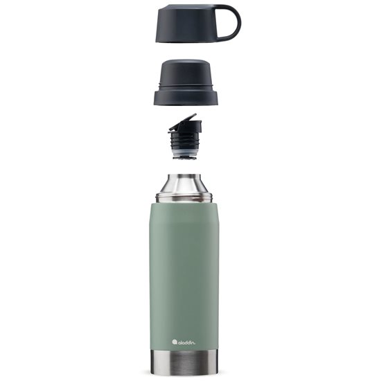 Stainless steel thermoinsulating bottle, 1.1 L, "CityPark Thermavac", Sage Green - Aladdin