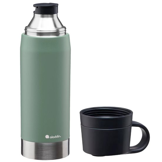 Stainless steel thermoinsulating bottle, 1.1 L, "CityPark Thermavac", Sage Green - Aladdin