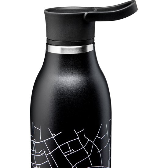 Paslanmaz çelik şişe, 600ml, "Cityloop Thermavac", Black City Print - Aladdin