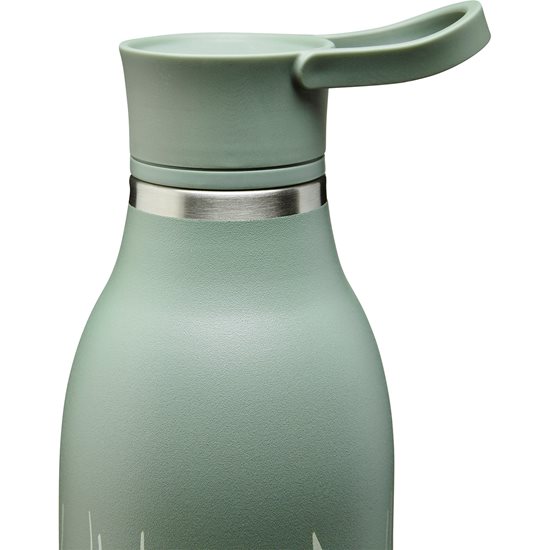 Flaska i rostfritt stål, 600 ml, "Cityloop Thermavac", Sage Green Leaf Print - Aladdin