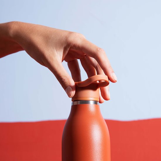 Ruostumattomasta teräksestä valmistettu pullo, 600ml, "Cityloop Thermavac", Terracotta - Aladdin