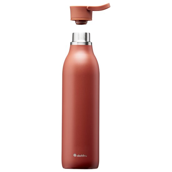 Ruostumattomasta teräksestä valmistettu pullo, 600ml, "Cityloop Thermavac", Terracotta - Aladdin