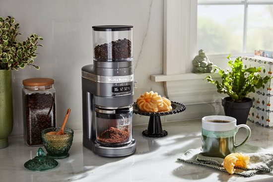 Električni mlinček za kavo "Artisan", barva "Medallion Silver" - blagovna znamka KitchenAid