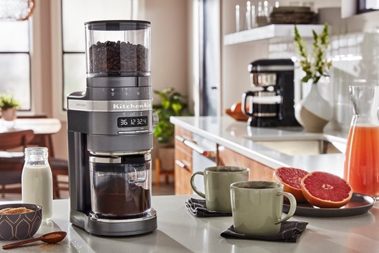 "Artisan" electric coffee grinder, "Medallion Silver" color - KitchenAid brand