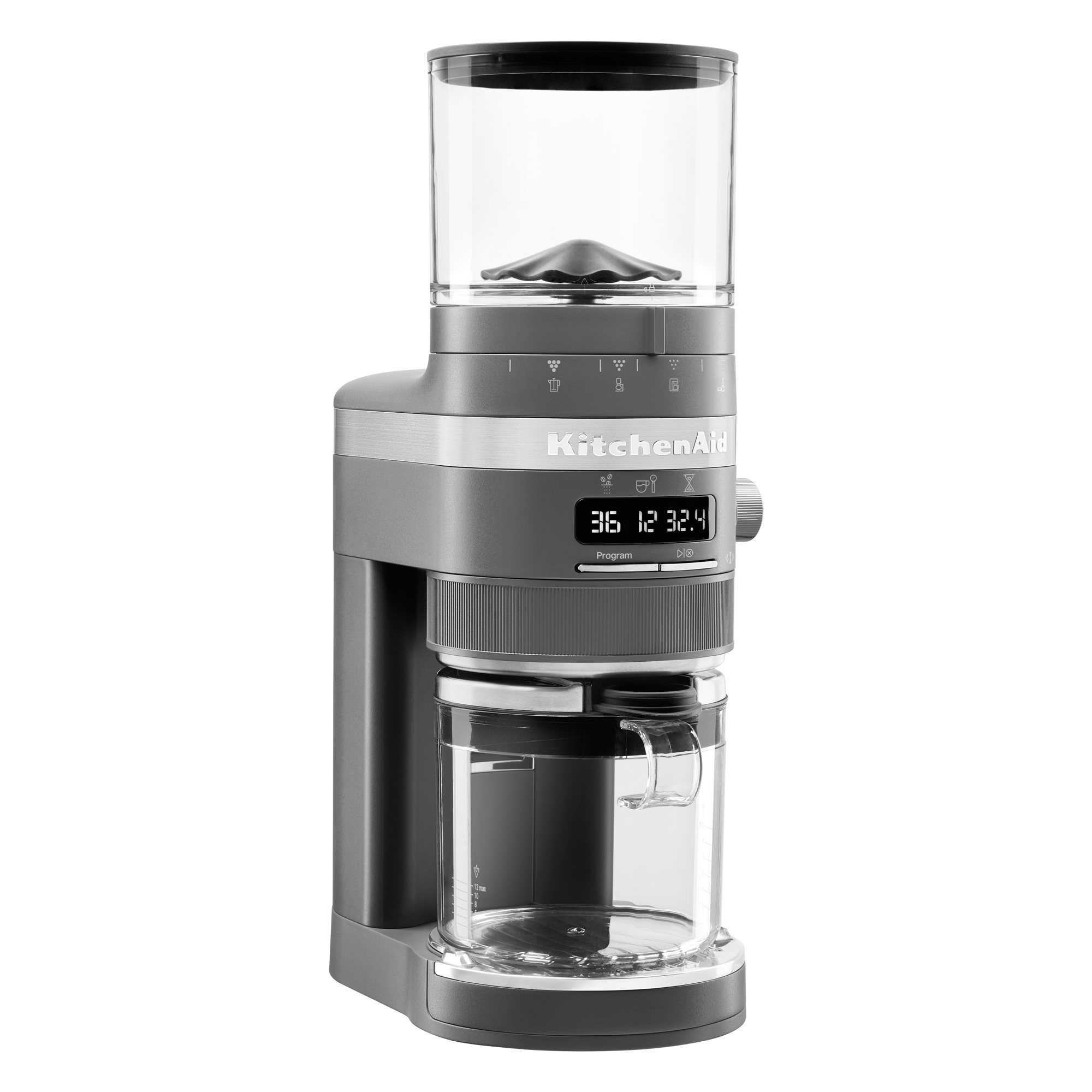 Artisan electric coffee grinder, Charcoal Gray color - KitchenAid brand