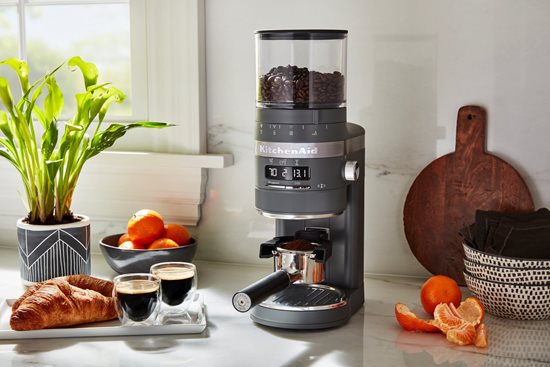 "Artisan" elektrische koffiemolen, kleur "Charcoal Grey" - merk KitchenAid