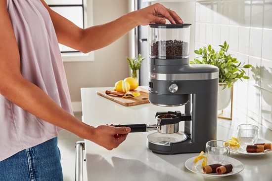 "Artisan" electric coffee grinder, "Charcoal Gray" color - KitchenAid brand