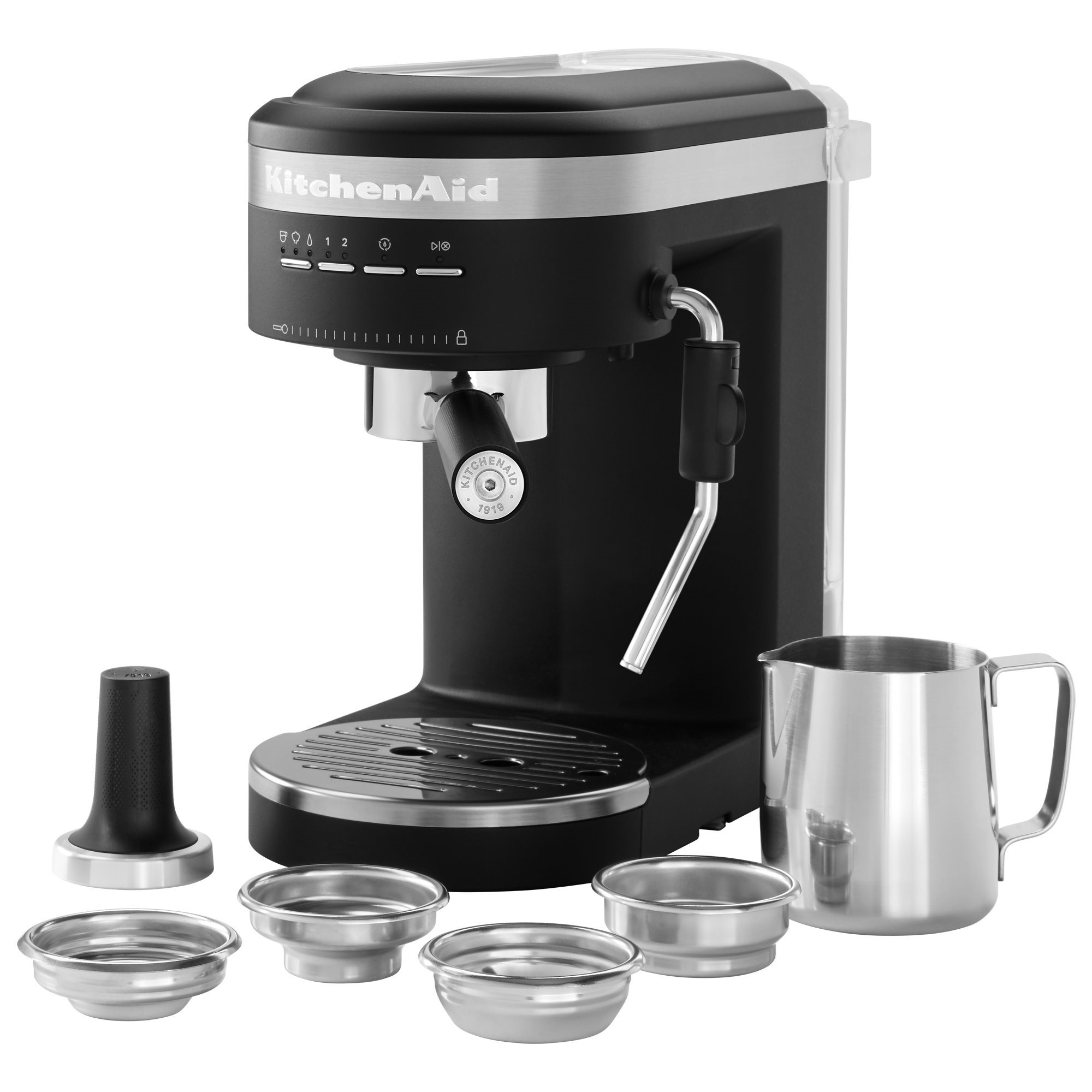 Artisan electric espresso machine, 1470W, Matte Black - KitchenAid