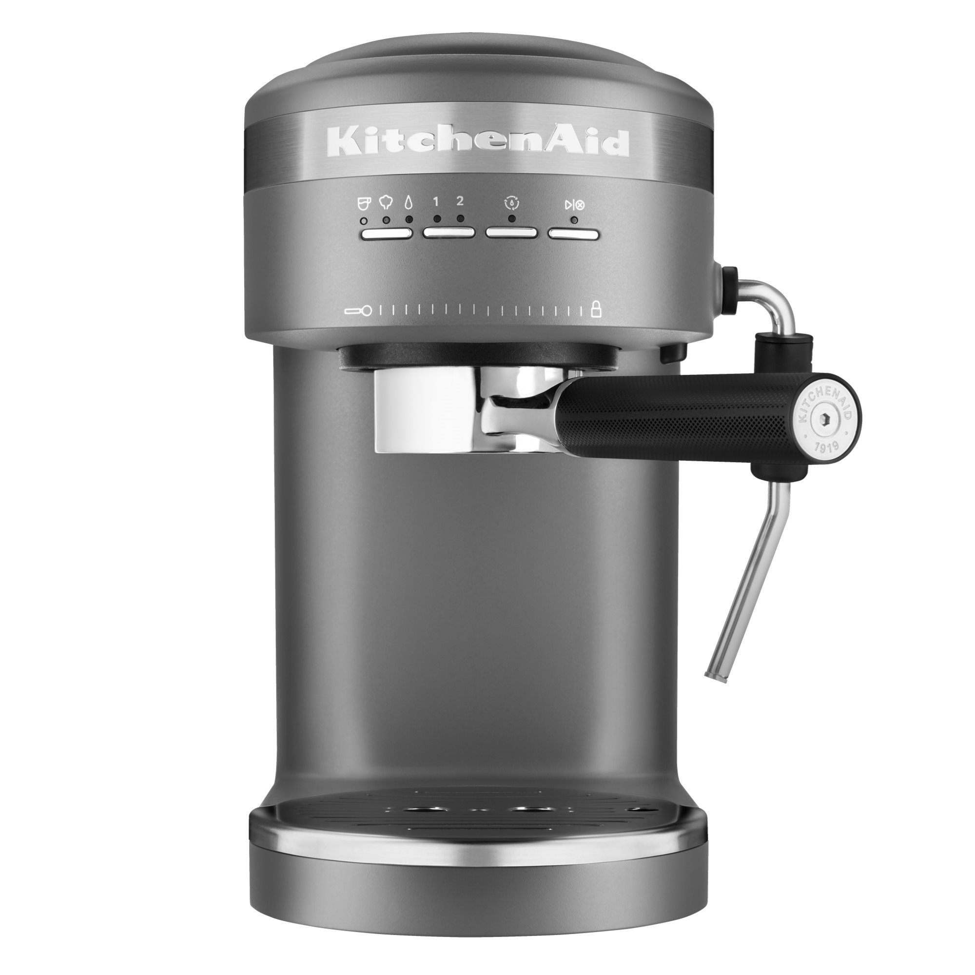 Lave hektar kemikalier Artisan" elektrisk espressomaskine, 1470W, "Charcoal Grey" farve -  KitchenAid mærke | KitchenShop