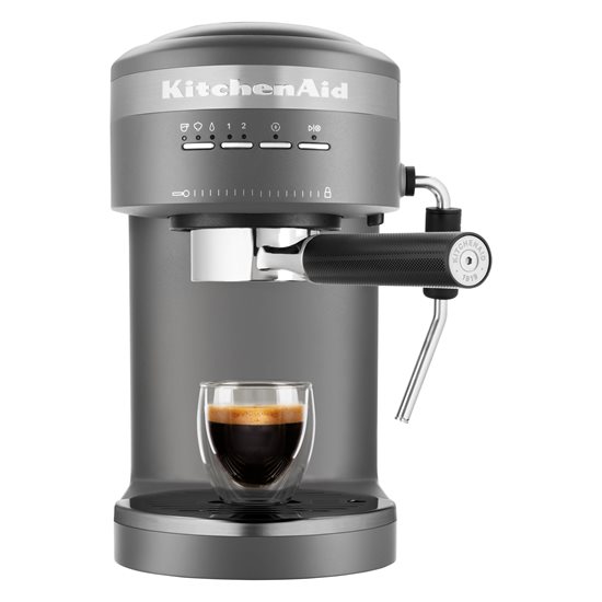 Elektrický espresso kávovar "Artisan", 1470W, barva "Charcoal Grey" - značka KitchenAid