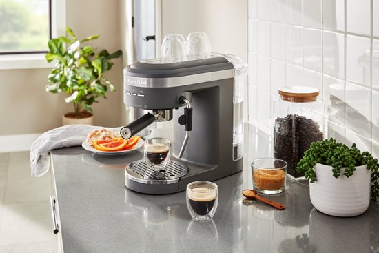 "Artisan" electric espresso machine, 1470W, "Charcoal Gray" color - KitchenAid brand