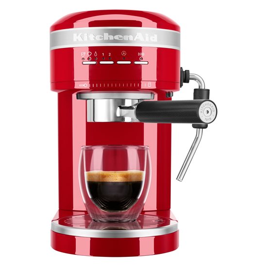 Meaisín espresso leictreach "Artisan", 1470W, dath "Empire Red" - branda KitchenAid