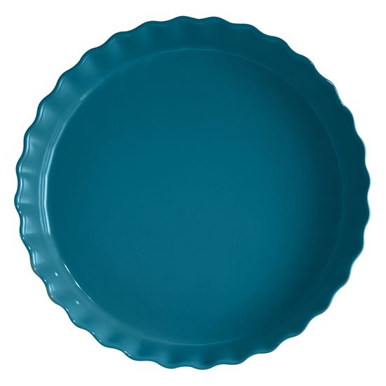 Forma para tortas, cerâmica, 32 cm/3L, "Azul Mediterrâneo" - Emile Henry