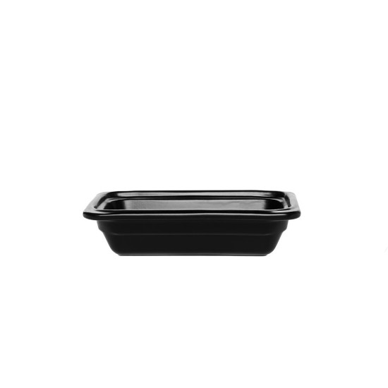 Ceramic platter, GN 1/4 65mm, 26.5 x 16 cm/0.85L, Black - Emile Henry