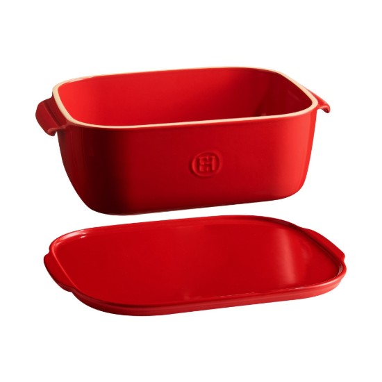 Ostförvaringslåda, keramik, 3,5L, Burgundy - Emile Henry