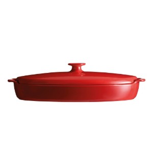 Pentola per cottura a vapore, ceramica, 42x25 cm/1,9 L "PAPILLOTE", Burgundy - Emile Henry