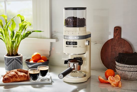 "Artisan" electric coffee grinder, "Almond Cream" color - KitchenAid brand