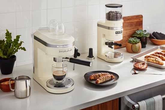 "Artisan" electric coffee grinder, "Almond Cream" color - KitchenAid brand