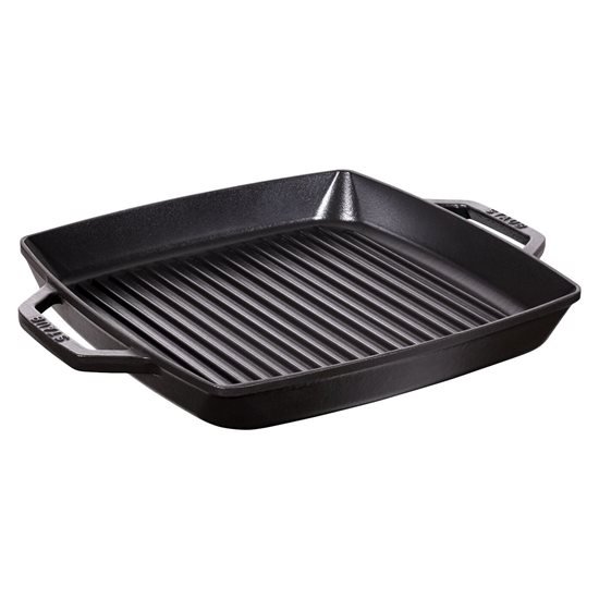 Square grill pan, 33 cm, Black - Staub