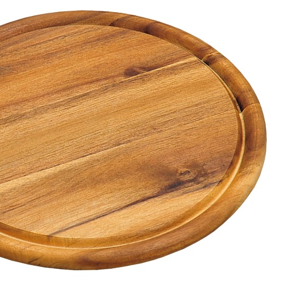 Servirni krožnik, akacijev les, 25 cm, debelina 1,5 cm - Kesper
