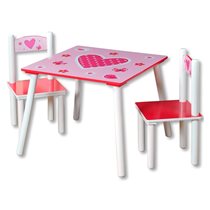 Table for children, with 2 chairs, MDF - Kesper