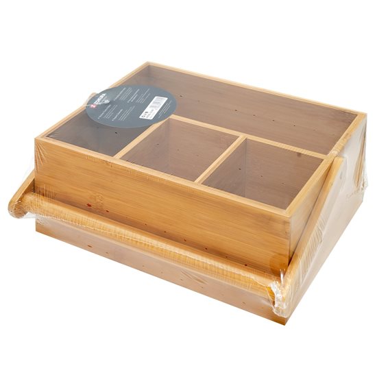 Kitchen utensil storage case, 30 x 21 cm, bamboo - Zokura