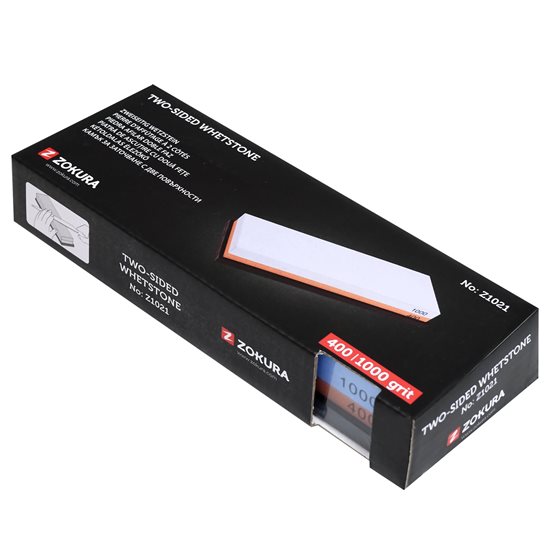 Knife sharpening stone, 400/1000 - Zokura