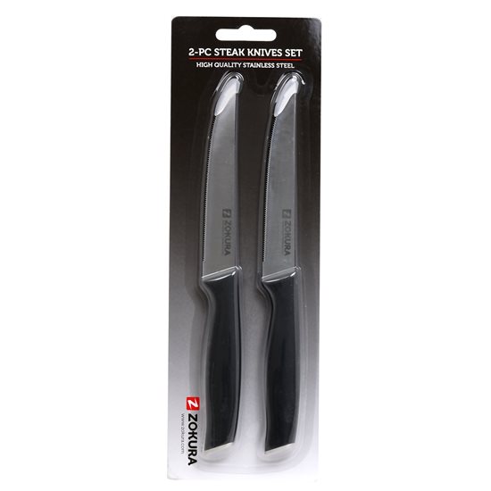 Set of 2 steak knives, stainless steel - Zokura