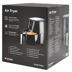 Hot air fryer, 3.2 L, 1400 W - Zokura