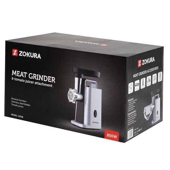 Meat grinder, 800 W - Zokura