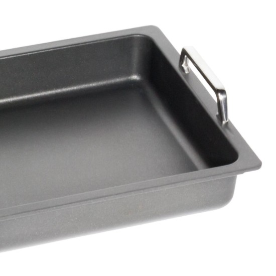 Alumiininen paistovuoka, kahvoilla, 35,5 x 32 cm, GN 2/3 - AMT Gastroguss