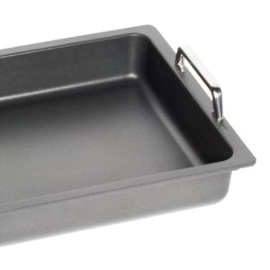 Alüminyum kızartma tepsisi, kulplu, 35,5 x 32 cm, GN 2/3 - AMT Gastroguss