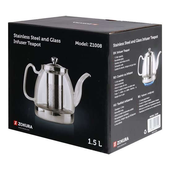 Stainless steel teapot, 1.5 L - Zokura