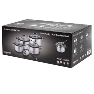10-teiliges Kochgeschirr-Set, Edelstahl - Zokura