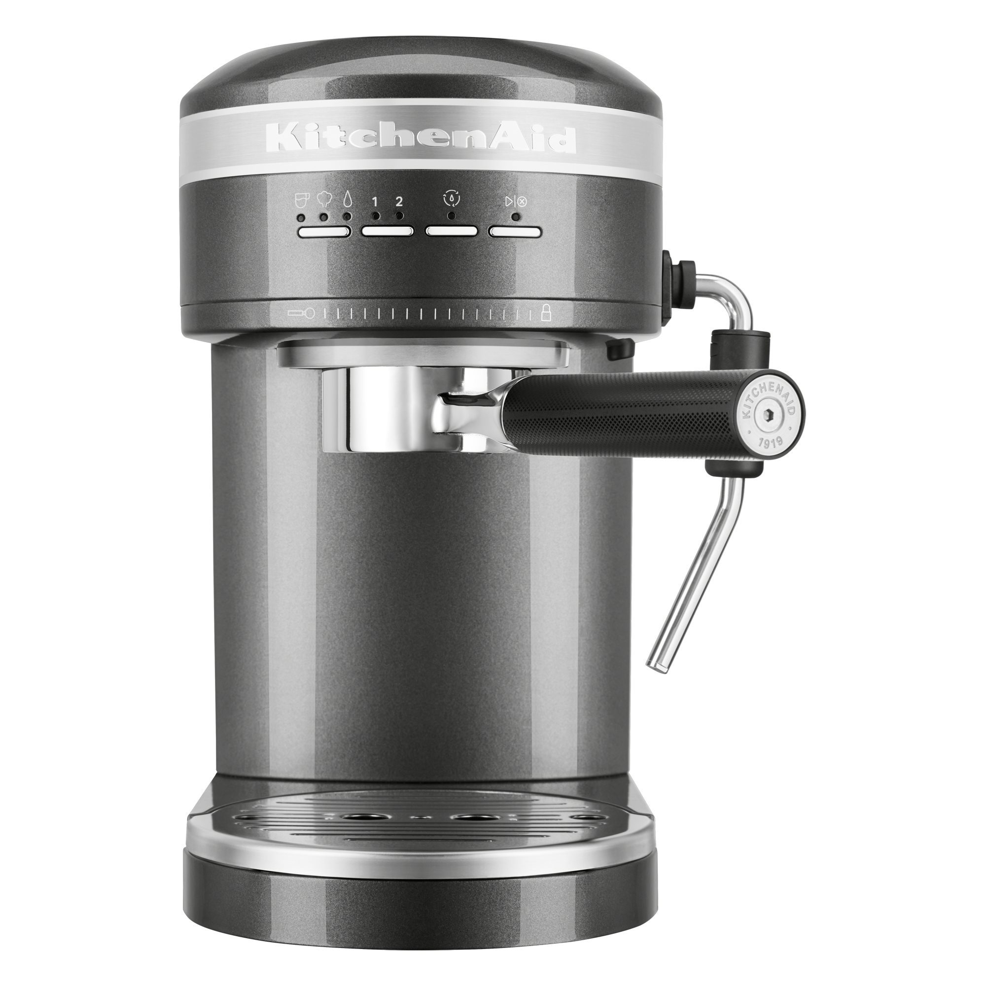 Artisan electric espresso machine, 1470W, Charcoal Gray color