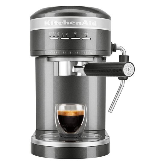 Máquina de café expresso elétrica "Artisan", 1470W, cor "Medallion Silver" - marca KitchenAid