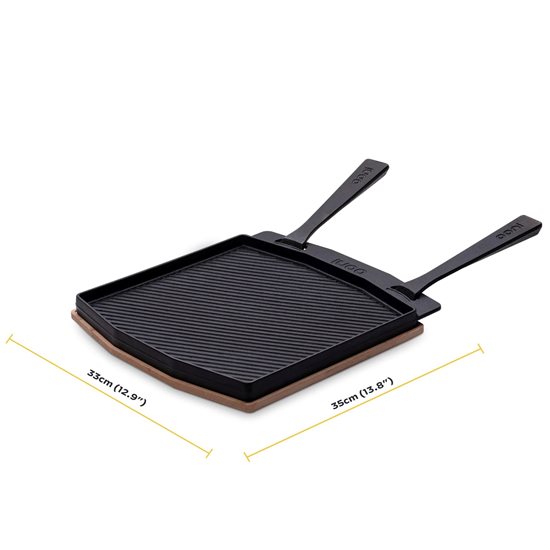 Padella/grill in ghisa con manico removibile, 37×33 cm - Ooni