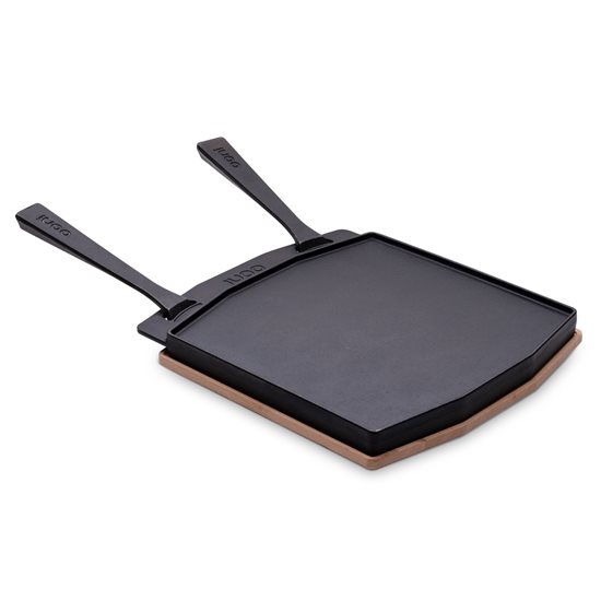 Cast-iron frying pan/grill with removable handle, 37 × 33 cm - Ooni