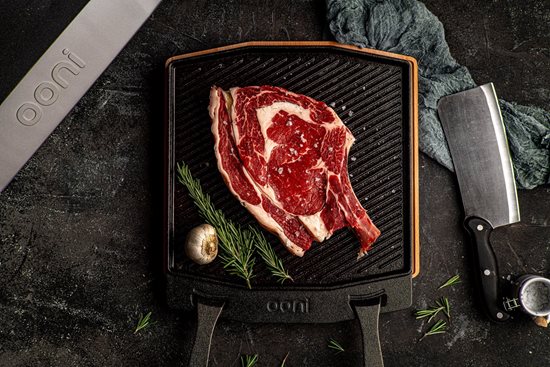 Padella/grill in ghisa con manico removibile, 37×33 cm - Ooni