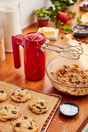 Cordless hand mixer, 7 speeds, Empire Red - KitchenAid